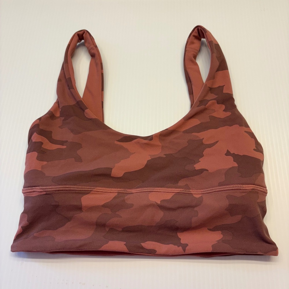 Lululemon Align Reversible Bra Womens 2 Brier‎ Rose Camo Yoga Sports Bra